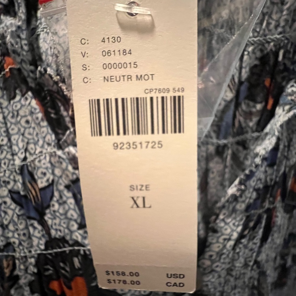Anthropologie Long Sleeve V-neck Ruffle Mini NWT - Picture 5 of 6